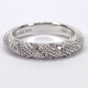 Judith Ripka Sterling Silver Diamonique Slim Stacking Ring Size 8